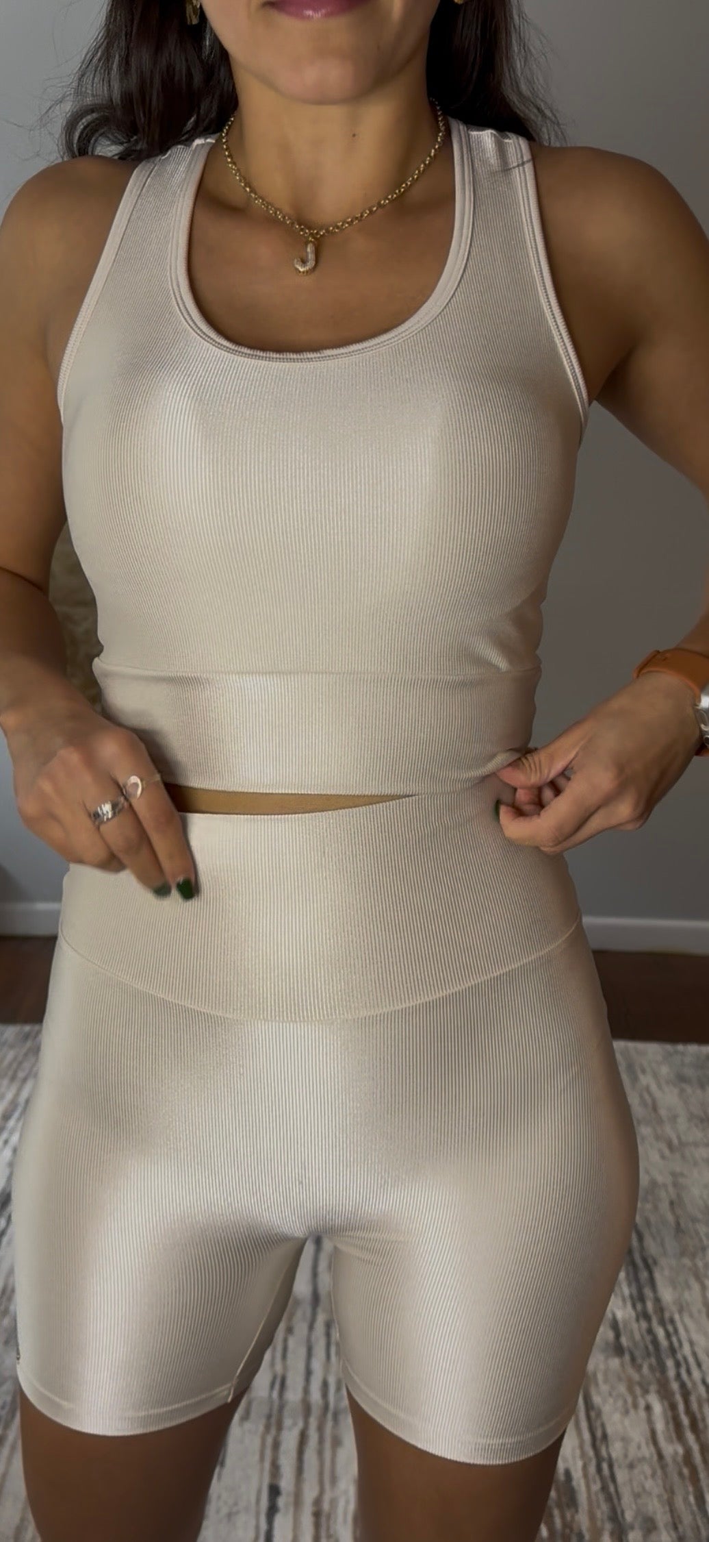 Set Short OFF white (Caneladinho)