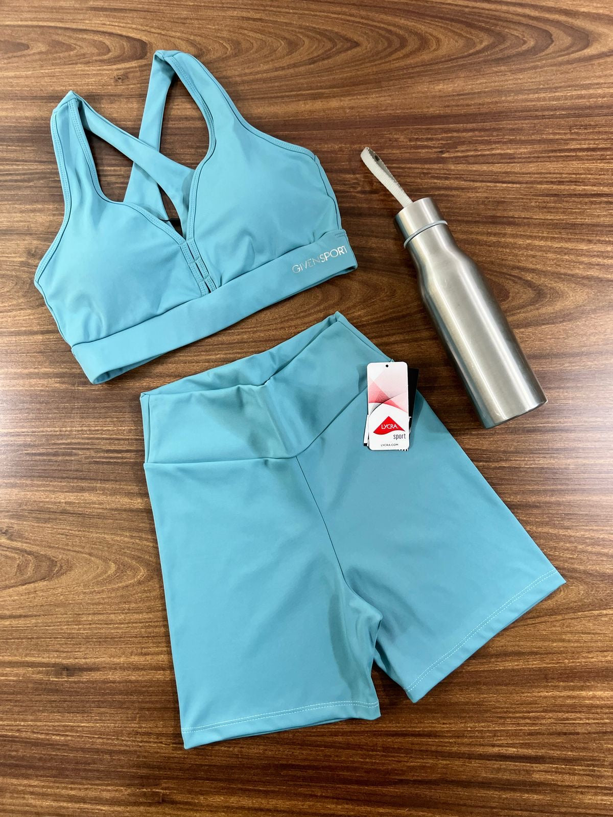 Blue Gradient Shorts SeT